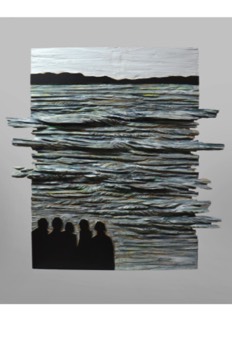  Seaside VII · 2020 · Holz, Acrylfarbe · 80 x 78 x 3 cm 