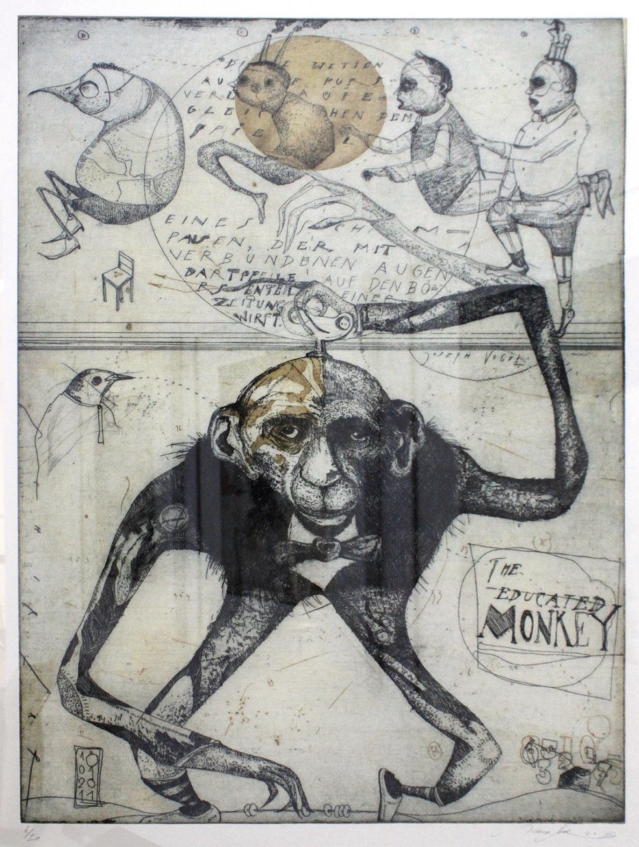 Educated Monkey · 2011 · Radierung · 50 x 34 cm