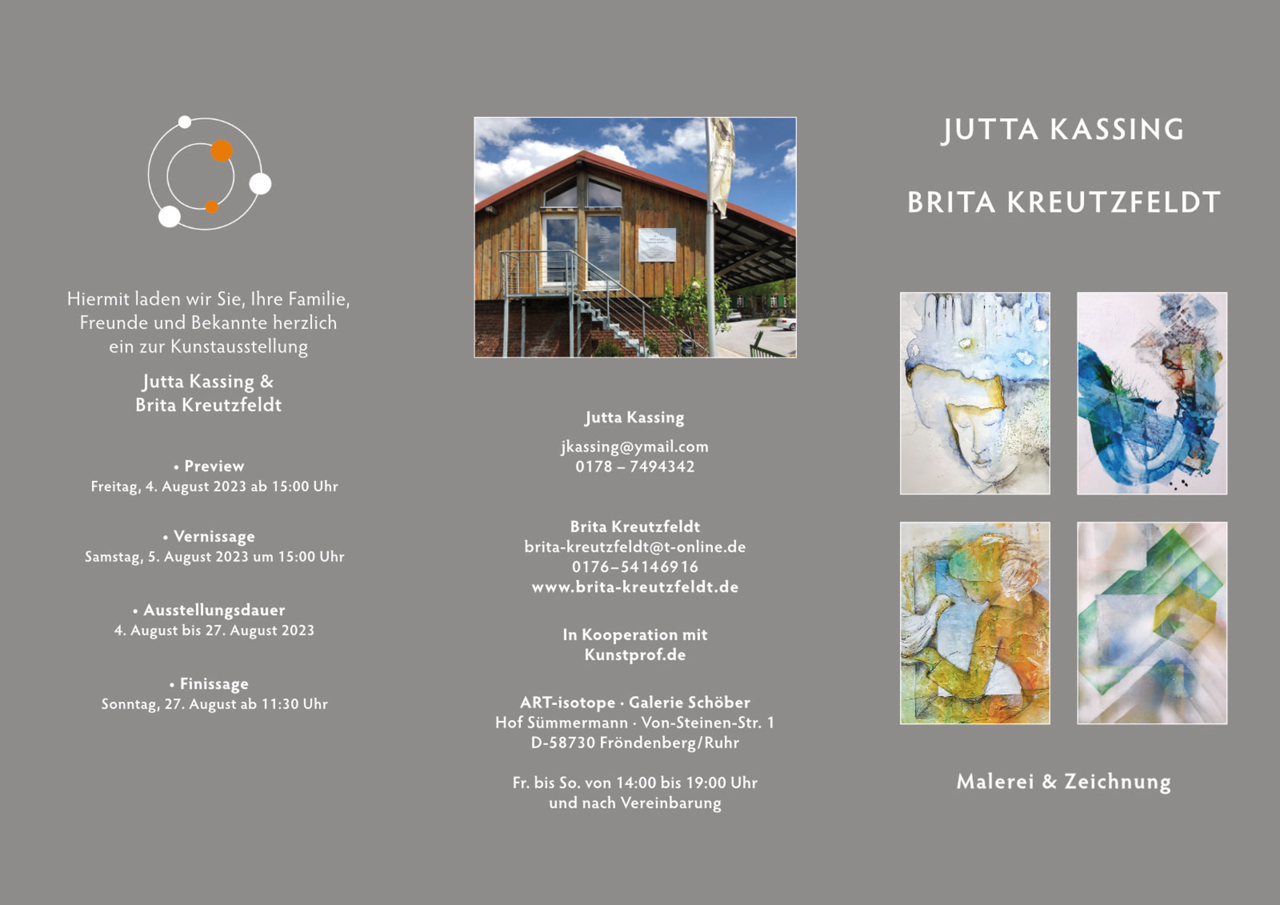 Einladungsflyer, Aussenseite