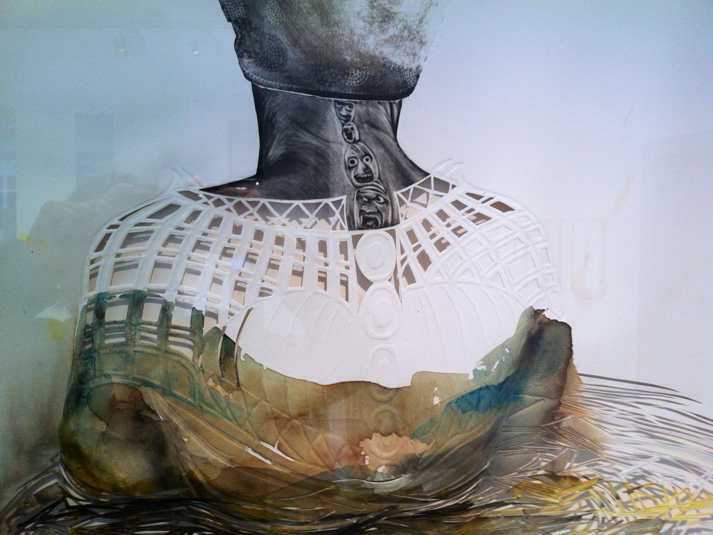 Mezzotinto, Papierschnitt (Detail)